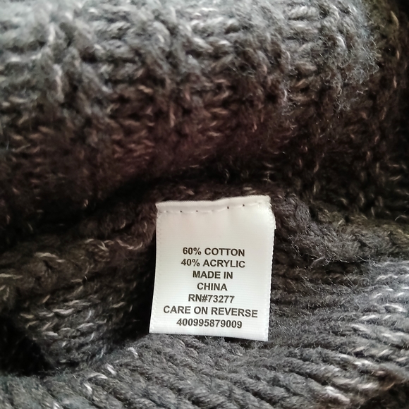 Elle  Cowl Neck Sleeveless Tunic Sweater Gray Small - Picture 9 of 9